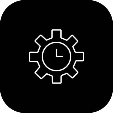 saat simgesi siyah üzerine