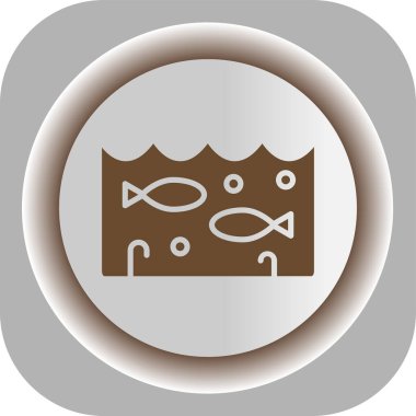 Balık simgesi, vektör illüstrasyonu