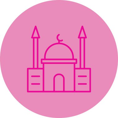 Müslümanlar. Web simgesi basit illüstrasyon