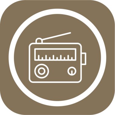 radyo simgesi vektör illüstrasyonu