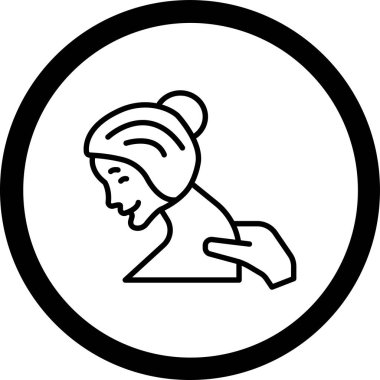 Elinde havlu olan bir kadının vektör çizimi