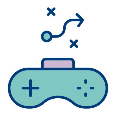 Oyun joystick renk simgesi - biçim