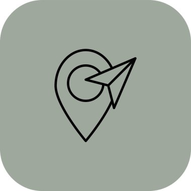 konum gezinme simgesi izole edildi