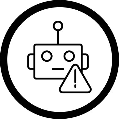 Robot simgesinin vektör illüstrasyonu