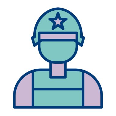 askeri simge, vektör illüstrasyonu