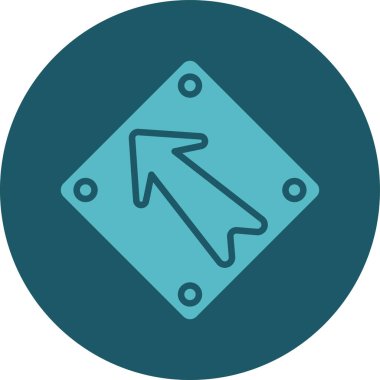 ok simgesi vektör illüstrasyonu.