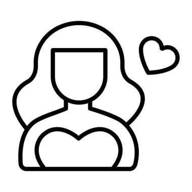 Kadın avatar simgesi vektör illüstrasyonu