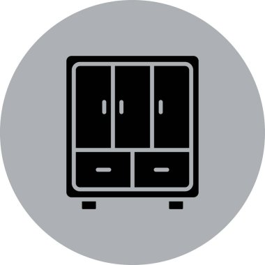 Eşsiz Buzdolabı Vektör Kabartma Simgesi