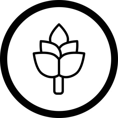 Bitki. Web simgesi basit illüstrasyon