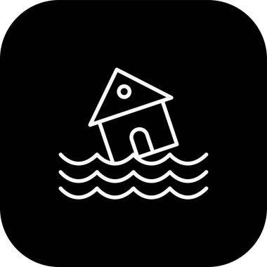 Bir ev simgesinin vektör illüstrasyonu