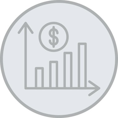 İş ve finans simgesinin vektör illüstrasyonu