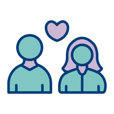 çift simge vektör illüstrasyonu