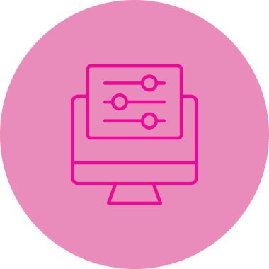 vektör lcd simgesi illüstrasyonu