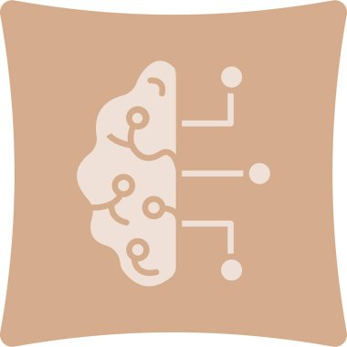 Bir beyin simgesinin vektör çizimi