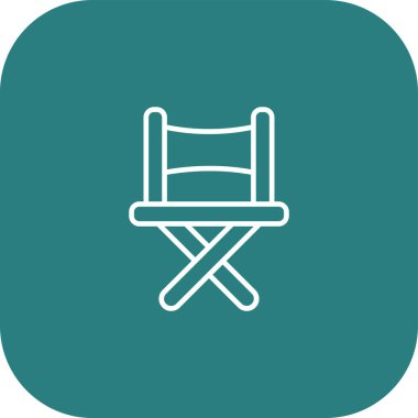 Sandalye Simgesi, vektör illüstrasyonu