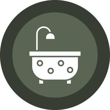 Banyo yap. Web simgesi basit illüstrasyon