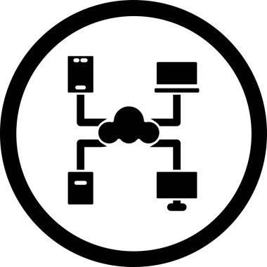 Bulut veri sunucusu simgesi - taslak biçimi