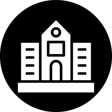 Bina. Web simgesi vektör illüstrasyonu