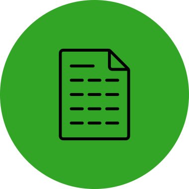 Belge simgesinin vektör illüstrasyonu