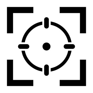 kamera lensi simgesi, vektör illüstrasyonu