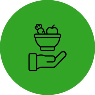 Gıda simgesinin vektör illüstrasyonu