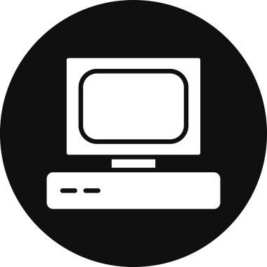 Bilgisayar. Web simgesi basit illüstrasyon