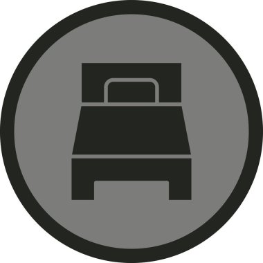 Moda biçimi izole edilmiş arka planda çift yatak simgesi