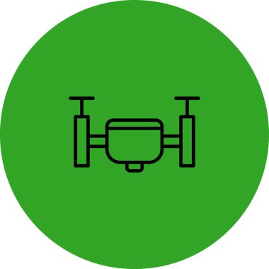 Yeşil çan simgesinin vektör illüstrasyonu