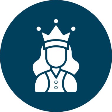 Moda tasarım tarzı arka planda kadın taç simgesi