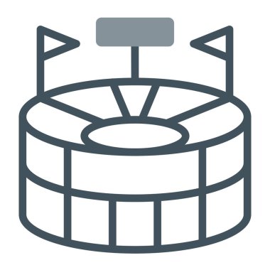 veritabanı vektör simgesi. biçim düz simge simgesi, pürüzsüz mavi renk, yuvarlak arkaplan.