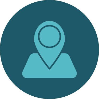 Konumu PIN simgesi. vektör çizim