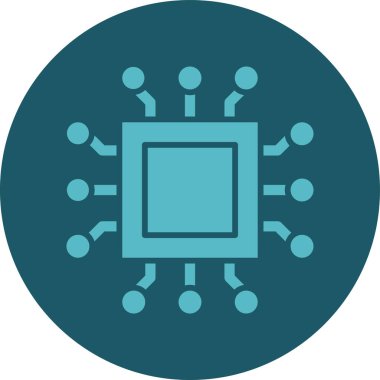 Devre kartı simgesi. Web için basit devre kartı vektör simgesi çizimi