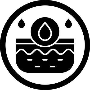 Modern su dalgası simgesinin vektör çizimi