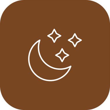 İllüstrasyon gece yıldızı simgesi