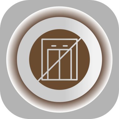 Eşsiz asansör vektör çizgisi simgesi