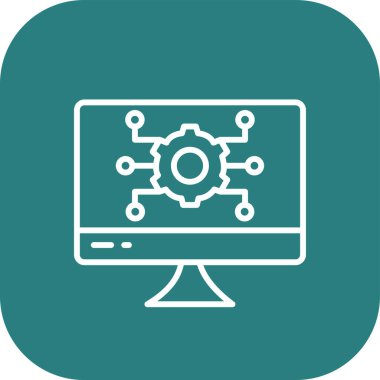 vektör lcd simgesi illüstrasyonu