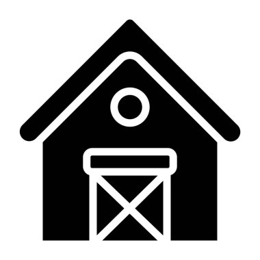 ahır vektörü ince çizgi simgesi