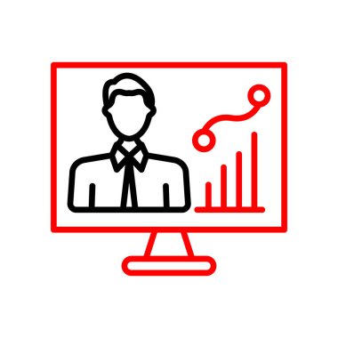 İş adamı simgesi vektör illüstrasyonu