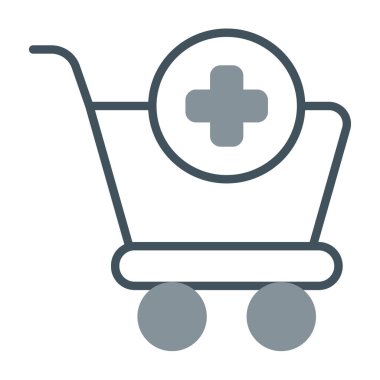 Sepet ikonu vektör illüstrasyonu ekle