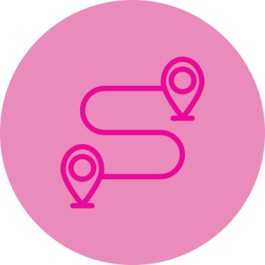 Bir harita simgesinin vektör illüstrasyonu