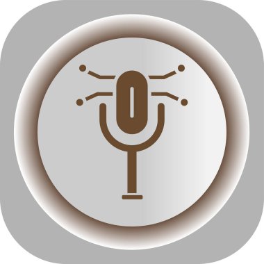 Kişisel ve ticari kullanım için vektör mikrofon simgesi.