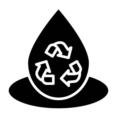 Geri dönüşüm. Web simgesi basit illüstrasyon