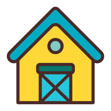 çiftlik ikonu vektör illüstrasyonu