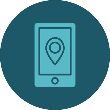 harita pin vektör çizgisi simgesi dekoru