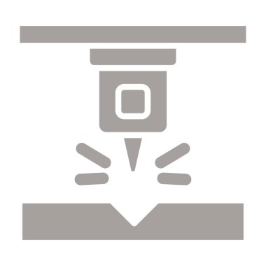 Yazıcı sembolü, teknoloji ve bilim, yazıcı işareti, vektör grafikleri, beyaz arkaplanda doğrusal bir kalıp, 10 PS.