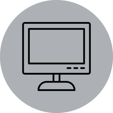 Lcd web simgesi, vektör illüstrasyonu