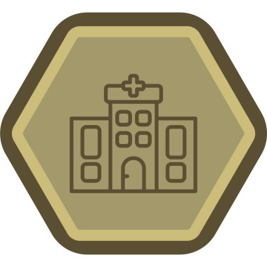 Beyaz arkaplanda izole edilmiş kilise vektör simgesi modern basit vektör illüstrasyonu