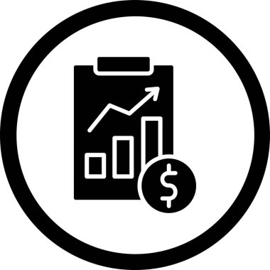 İş ve finans simgesinin vektör illüstrasyonu