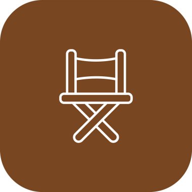 Sandalye Düz Vektör Simgesi