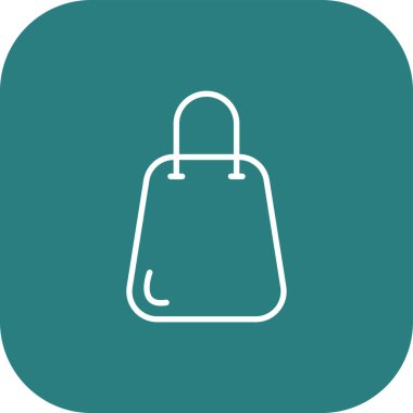 Alışveriş poşeti simgesi soyut bir grupta izole edildi